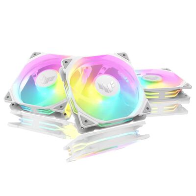 ASUS  TUF Gaming TR120 ARGB Fan - Triple Pack ホワイト (TUF GAMING TR120 FAN ARGB WHITE 3IN1) 