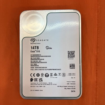【なんば店】中古  Seagate ST14000NM001G（3.5インチ HDD 14TB SATA） 3480034655 