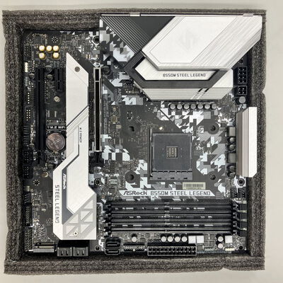 【熊本浜線店】中古  ASRock B550M Steel Legend (B550 AM4 mATX DDR4) 142939 
