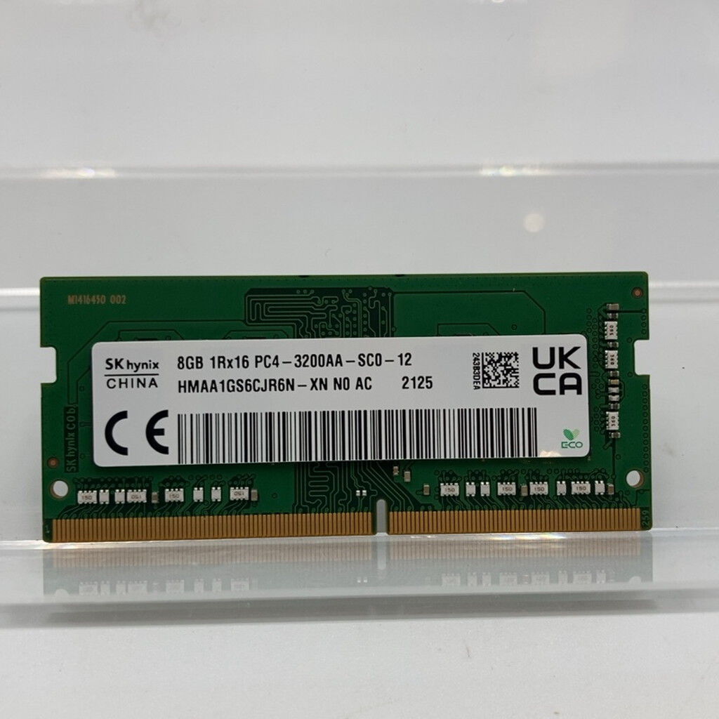 中古 SK Hynix HMAA1GS6CJR6N-XN PC4-25600 8GB ノート用(DDR4-3200
