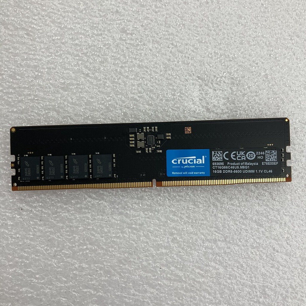 メモリ crucial CT16G56C46U5.M8G1 16GB×2 Crucial 16GB DDR5 RAM, 5600MHz (or 5200MHz or 4800MHz