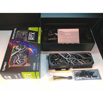 【前橋ｲﾝﾀｰｱｶﾏﾙ店】中古  Palit GeForce RTX 3080 GamingPro NED3080019IA-132AA (RTX3080 10G) 143515 