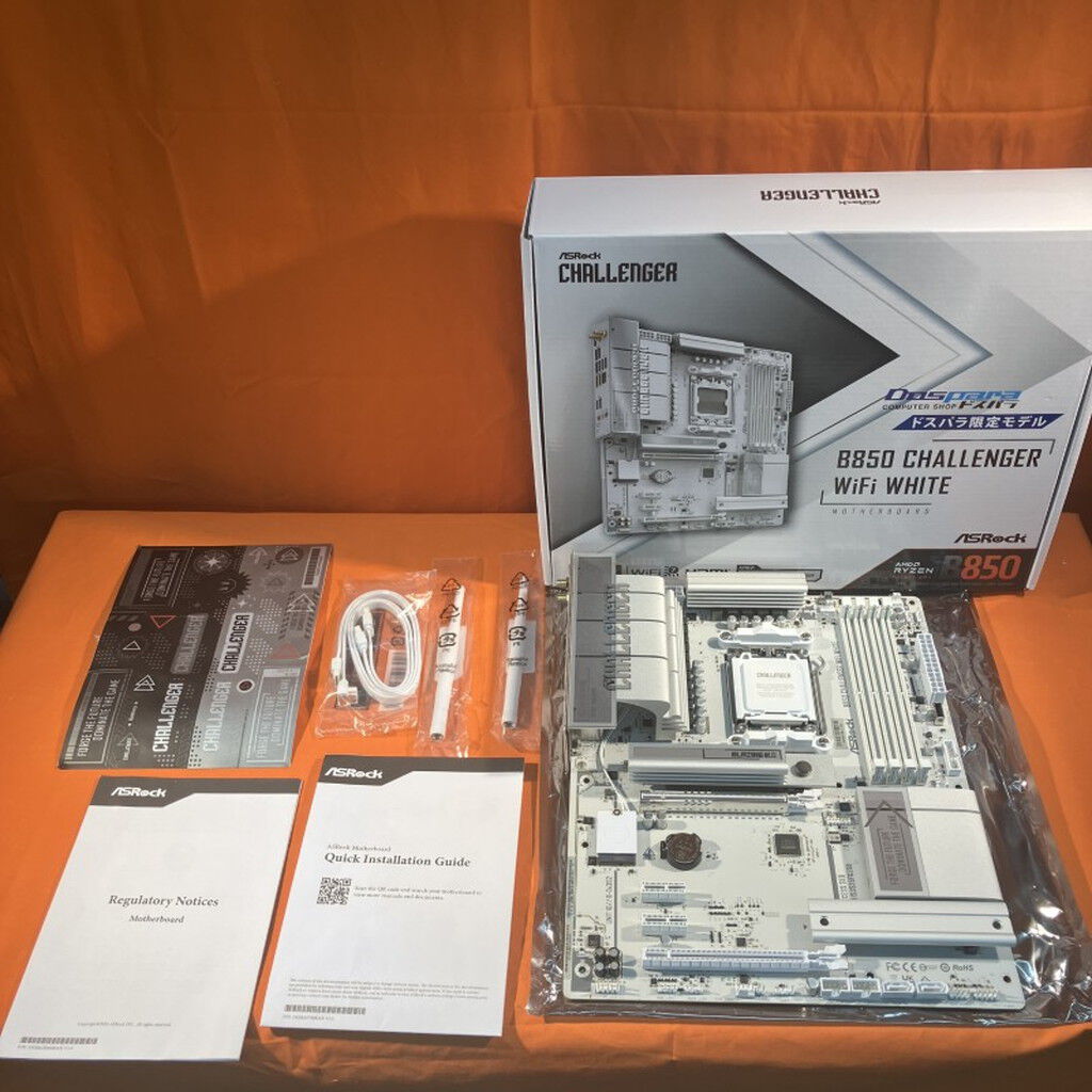 中古 ASRock B850 Challenger WiFi White (B850 AM5 ATX) 3280021877