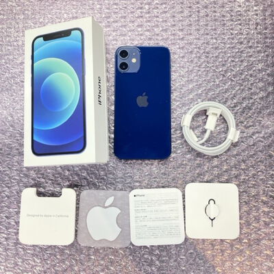 【千葉店】中古  【SIMロック解除済み】【au】Apple iPhone12 mini 5.4インチ 64GB (ブルー)  MGAP3J/A 155621 
