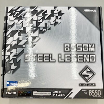 【熊本浜線店】中古  ASRock B550M Steel Legend (B550 AM4 mATX DDR4) 142939 
