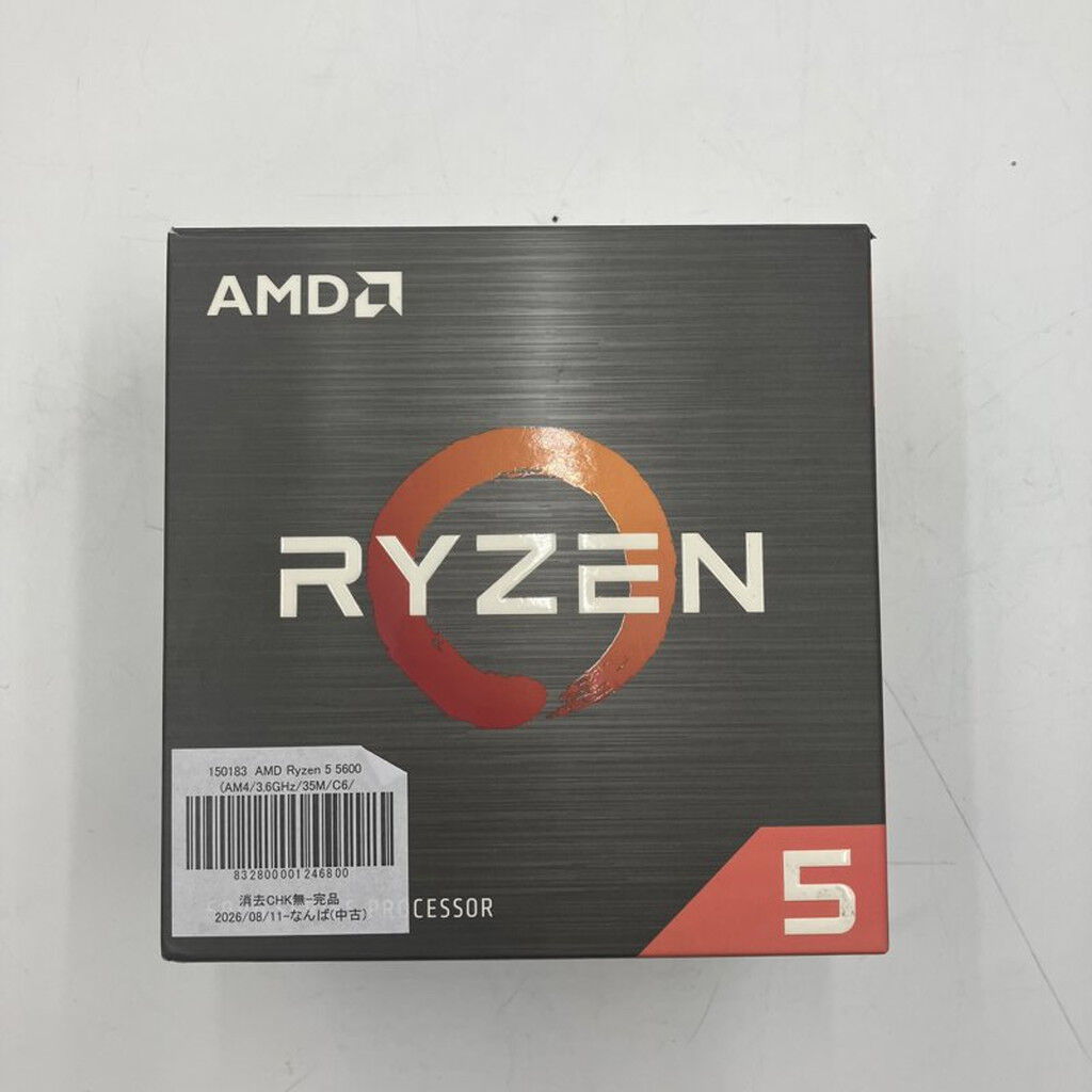 中古 AMD Ryzen 5 5600 (AM4/3.6GHz/35M/C6/T12/65W) 150183 （389327