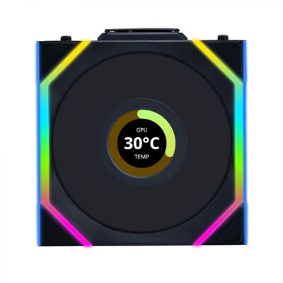 Lian-Li  UNI FAN SL WIRELESS LCD120 REVERSE BLADE BK 3Pack UF-RS-SL120-LCD-WLS-3B (120mm ブラック 3個パック) 