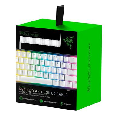 Razer  PBT Keycap + Coiled Cable Upgrade Set Mercury White - US (RC21-01490900-R3M1) 