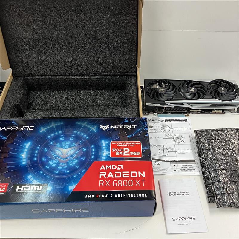 【中古、美品】AMD 6800xt 16GB Sapphire Nitro+ SAPPHIRE NITRO+ Radeon RX 6800 XT Graphics Card 11304-02-20G