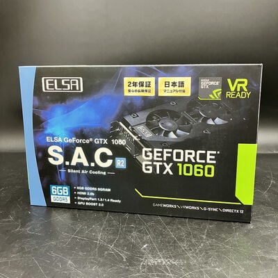 【大須店】中古  ELSA GeForce GTX 1060 6GB S.A.C R2 GD1060-6GERS2 3480037239 