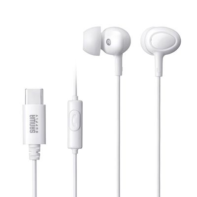 サンワサプライ  MM-HSTC04W (USB Type-Cイヤホンマイク ホワイト) 