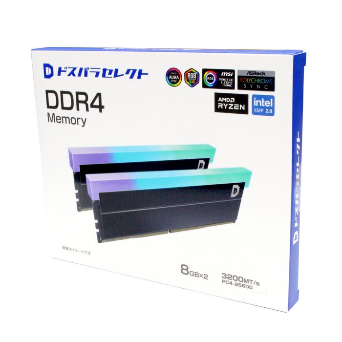 ドスパラセレクト D4D3200-8G2A1-RGB-BK (DDR4 PC4-25600 8GB 2枚組