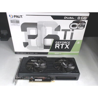 【前橋ｲﾝﾀｰｱｶﾏﾙ店】中古  Palit RTX3060Ti Dual OC NE6306TS19P2-190AD (RTX3060Ti 8GB) 144196 