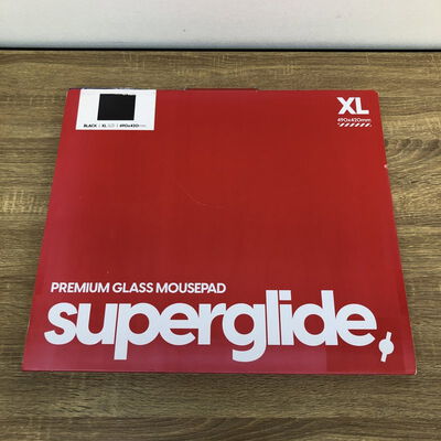 【津ラッツ店】中古  Pulsar Superglide Pad XL Black (490x420mm) プレミアム ガラス マウスパッド SGPXLB 4990001525 