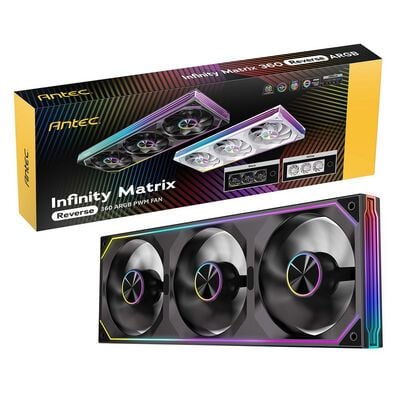 Antec  Infinity Matrix 360 Reverse ARGB (360mm ARGB ブラック リバースファン) 