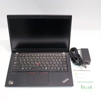 中古  LENOVO ThinkPad X13 (AMD Ryzen 5 Pro 4650U 2.10GHz/32GB/SSD256GB/-/オンボード/13.3/1920x1080/Wi-Fi/WEBCAM/W11P/Microsoft Office Home and Business 2024) 184183 
