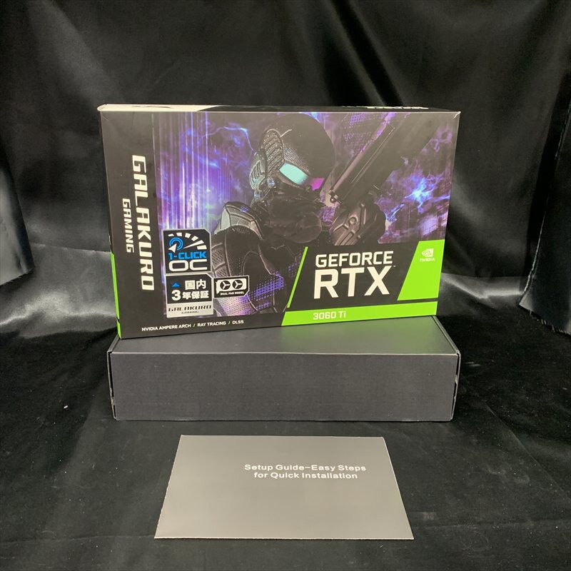 中古 【LHR版】玄人志向 GG-RTX3060Ti-E8GB/DF/LHR (RTX3060Ti 8GB
