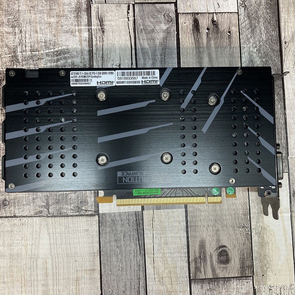 中古 玄人志向 GG-GTX1660Ti-E6GB/DF (GTX1660Ti 6GB