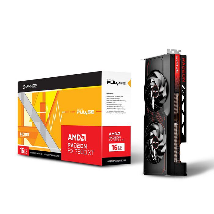 SAPPHIRE PULSE Radeon RX 7800 XT GAMING 16GB GDDR6 (11330-02-20G