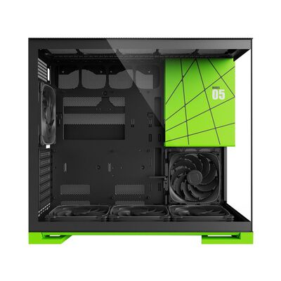 Geometric Future  Model 5 NV Style Edition with 5FAN GF-M5-NV-Edition PLUS (E-ATX ガラス ブラック/グリーン) 