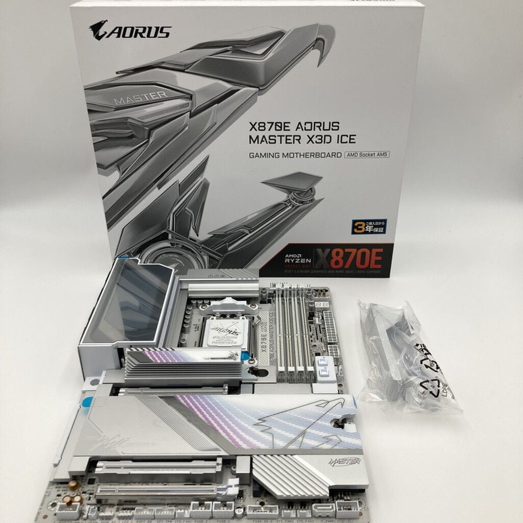 中古 GIGABYTE X870E AORUS MASTER X3D ICE (X870E AM5 ATX