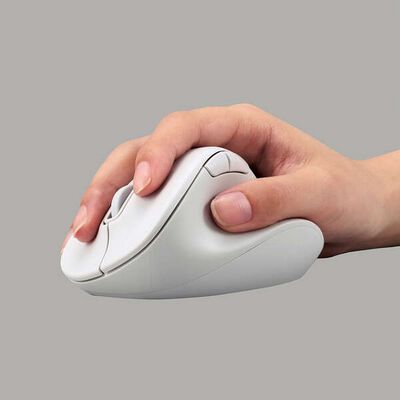 エレコム  M-XGL30DBSKWH (静音 2.4GHz無線マウス "EX-G"5ボタン Lサイズ ホワイト) 