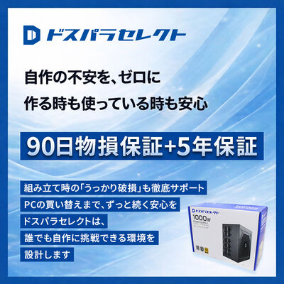 ドスパラセレクト  1000W-GOLD-ATX31-BK (1000W ブラック) 