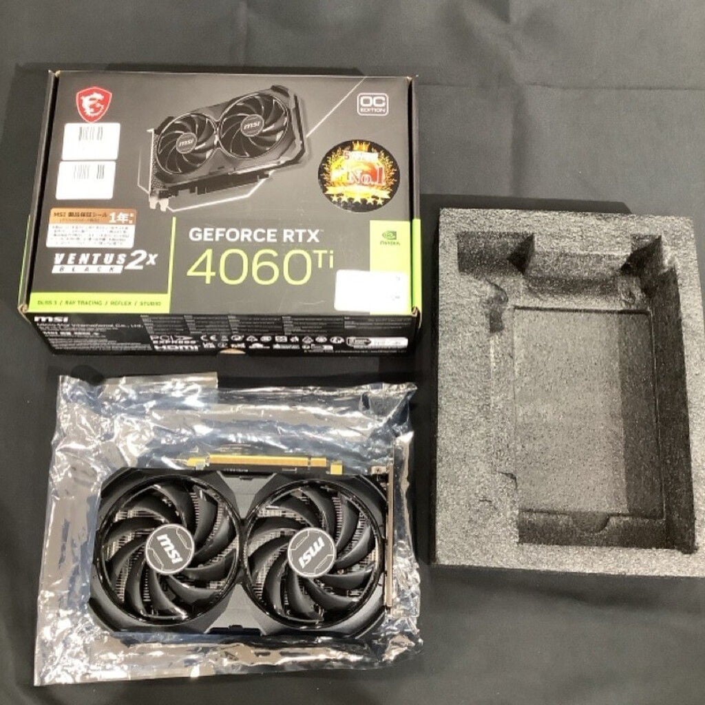 【中古】MSI GeForce RTX 4060 Ti 中古 MSI GeForce RTX 4060 Ti VENTUS 2X BLACK 8G OC (RTX4060Ti 8GB