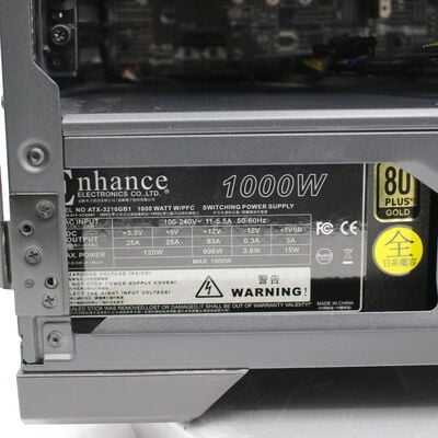 【通販センター】中古  インバースネット FRONTIER(Intel Core i9 11900F/16GB DDR4 (PC4)/SSD1TB/なし/NVIDIA GeForce RTX 3080 10GB/W11H64 MAR) 191937 