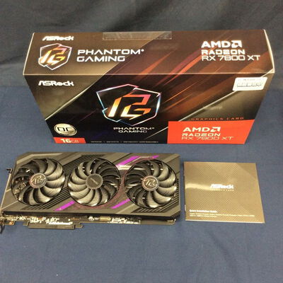 【川崎店】中古  ASRock RX7800XT PG 16GO RX7800XT Phantom GamingOC (RX7800XT 16GB) 162733 