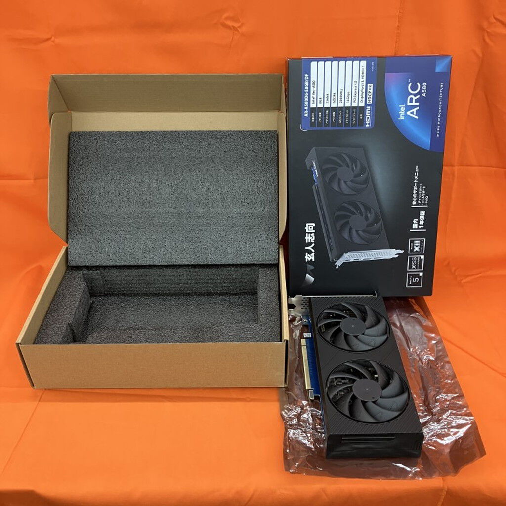 中古 玄人志向 AR-A580D6-E8GB/DF (Intel Arc A580 8G) 166360