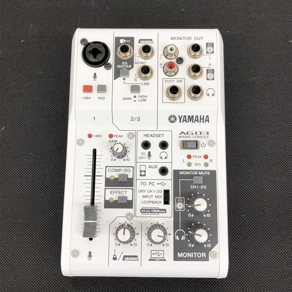 【美品】ヤマハ YAMAHA 　ウェブキャスティングミキサー　AG03 ヤマハ | AG03 - ウェブキャスティングミキサー - 概要