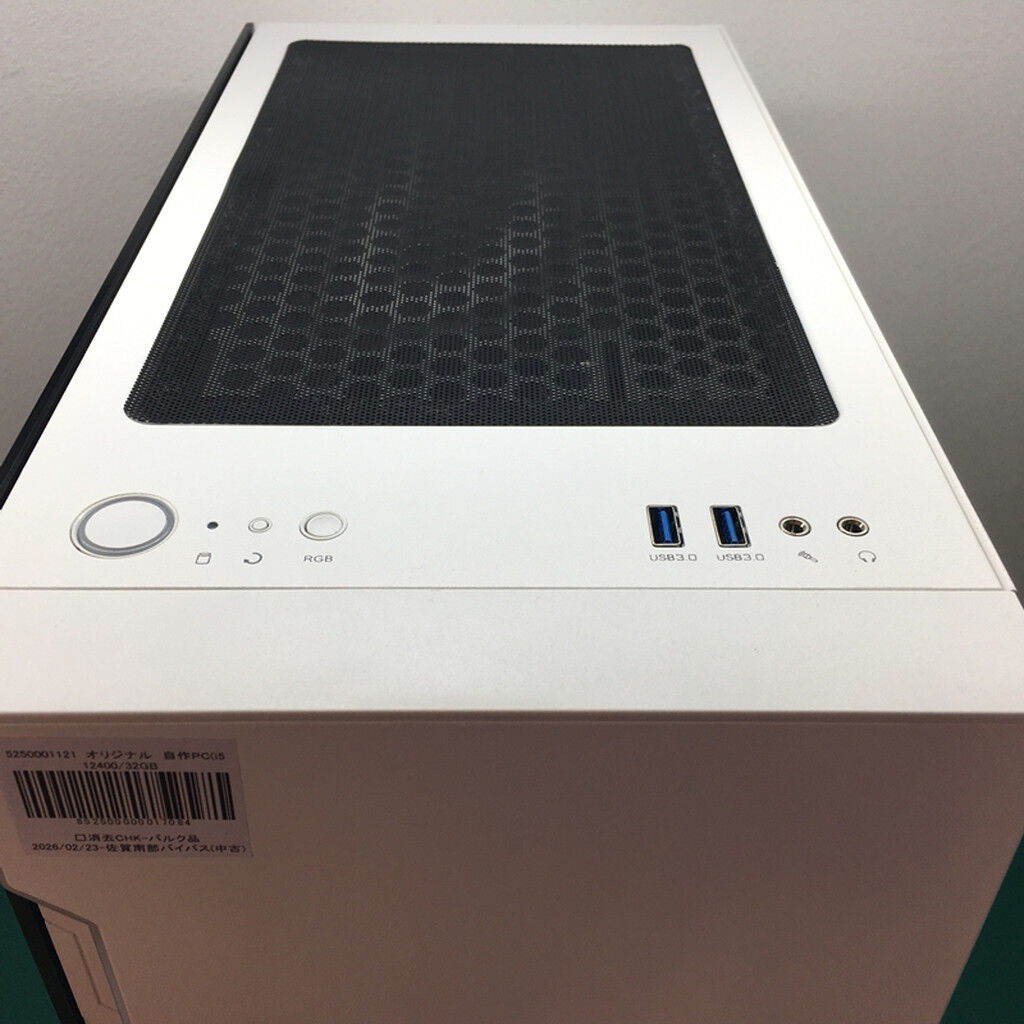 中古 オリジナル 自作PC(i5 12400/32GB/SSD512GB/RTX3060 12GB/W11H