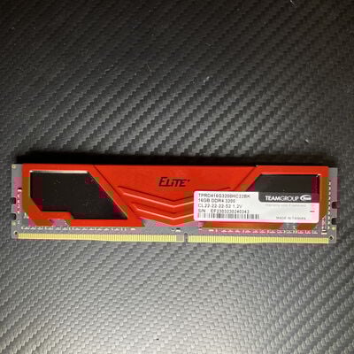 【富士青葉店】中古  TEAM TPRD416G3200HC22BK(PC4-25600 16GB UDIMM) 5070001363 