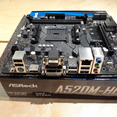 【鹿児島店】中古  ASRock A520M-HDV (A520 AM4 mATX DDR4) 143667 
