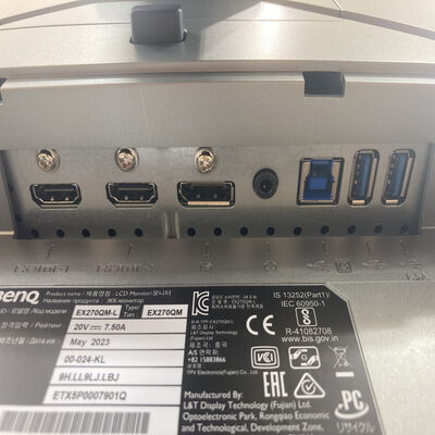 【白山FM松任店】中古  BenQ EX270QM-JP (27"W2H1DP 1ms IPS HDRi240HzWQHD) 4950000681 