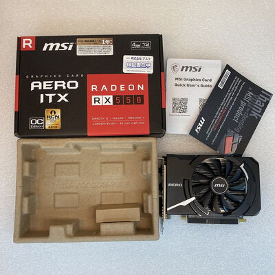 【京都店】中古  MSI Radeon RX 550 AERO ITX 4G OC (RX550 4G GDR5) 3180006143 