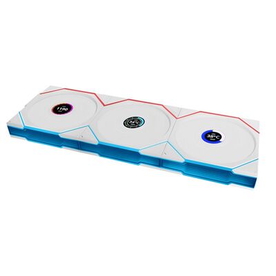 Lian-Li  UNI FAN TL 120 LCD WIRELESS WT 3Pack UF-TL120-LCD-WLS-3W (120mm ホワイト 3個パック) 