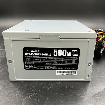 【大須店】中古  玄人志向 KRPW-L5-500W/80+/REV2.0(ATX 500W 80+) 3120023041 