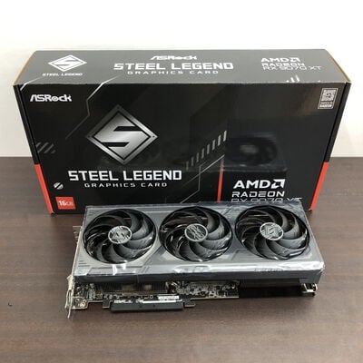 【福山ココローズ店】中古  ASRock RX9070XT SLD 16G Steel Legend Dark 16GB (RX9070XT 16G) 176936 