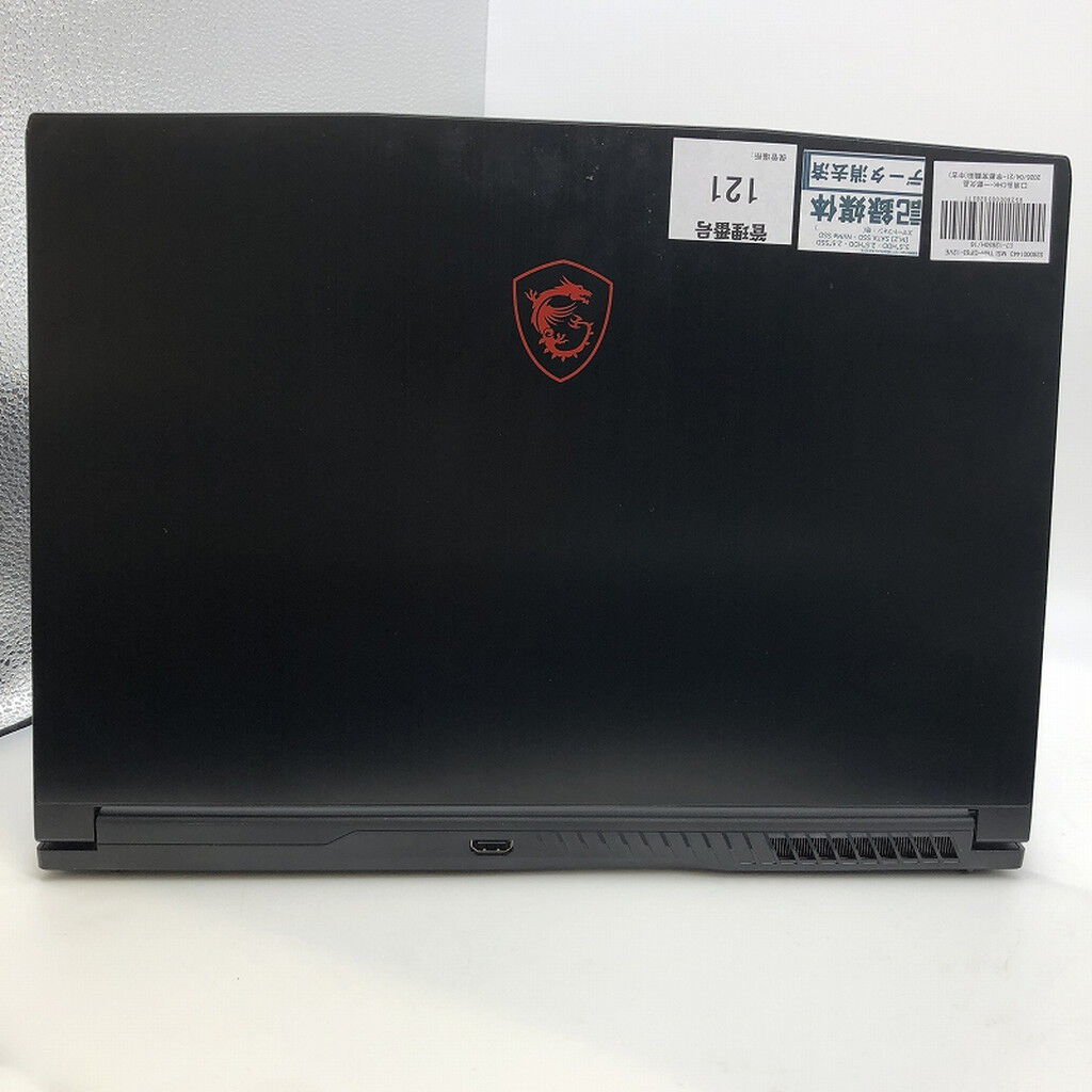 ​【中古・箱付き】MSI Thin GF6312VE RTX4050 レシート付 安いGeForce RTX 40シリーズ搭載ゲーミングノート、MSI Thin GF63 12V