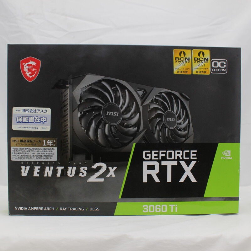 中古 MSI GeForce RTX 3060 Ti VENTUS 2X OCV1 (RTX3060Ti 8GB) 175518