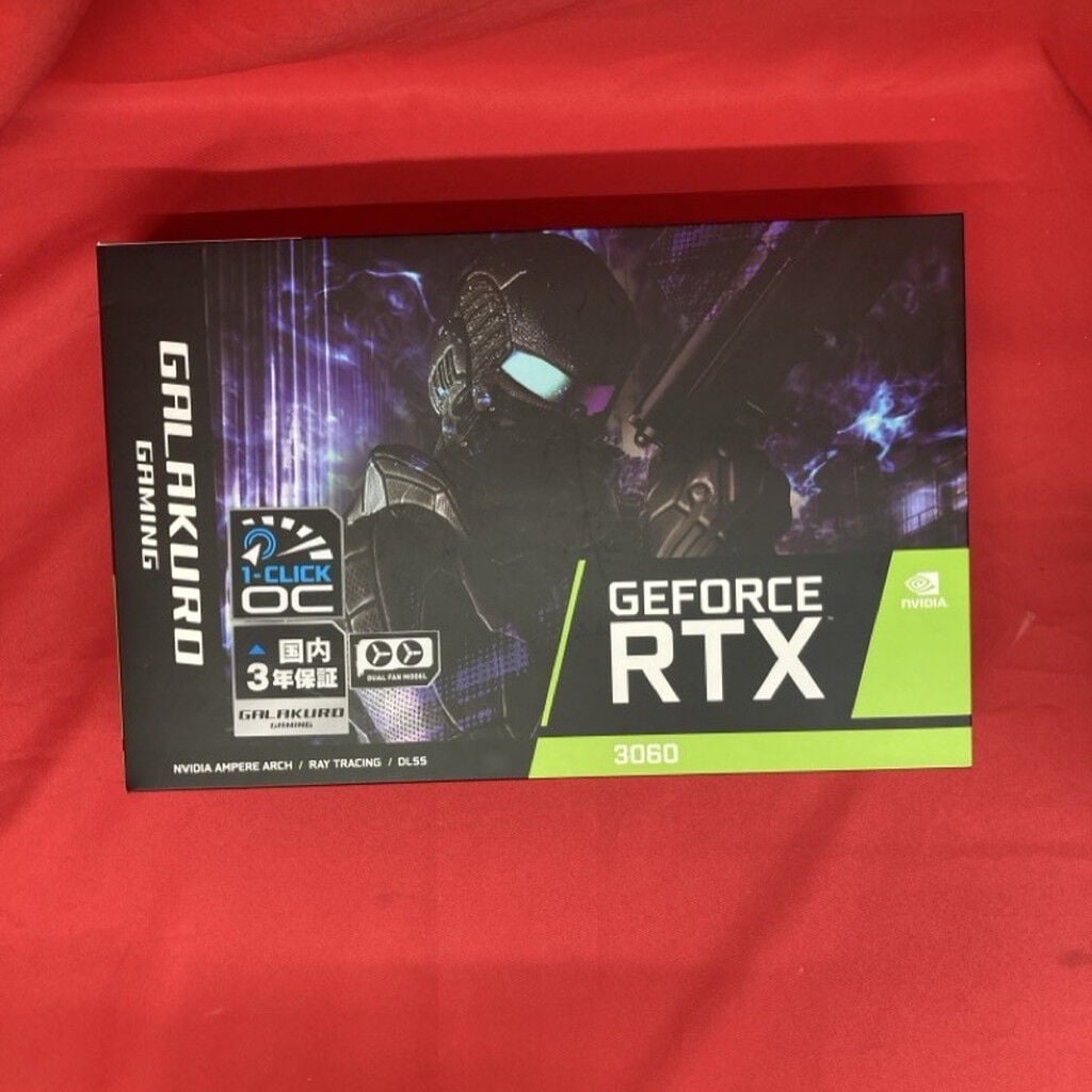 中古 玄人志向 GALAKURO GAMING GG-RTX3060-E12GB/OC/DF（RTX3060 12GB