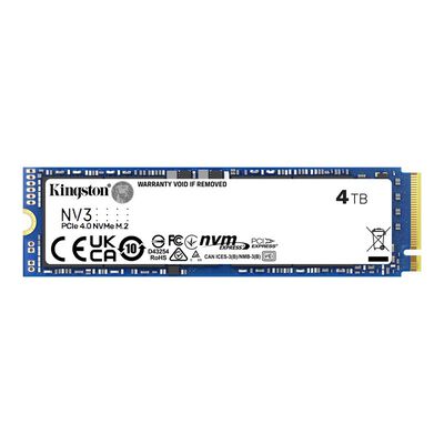 Kingston  NV3 PCIe 4.0 NVMe SSD SNV3S/4000G (M.2 2280 Gen4 4TB) 