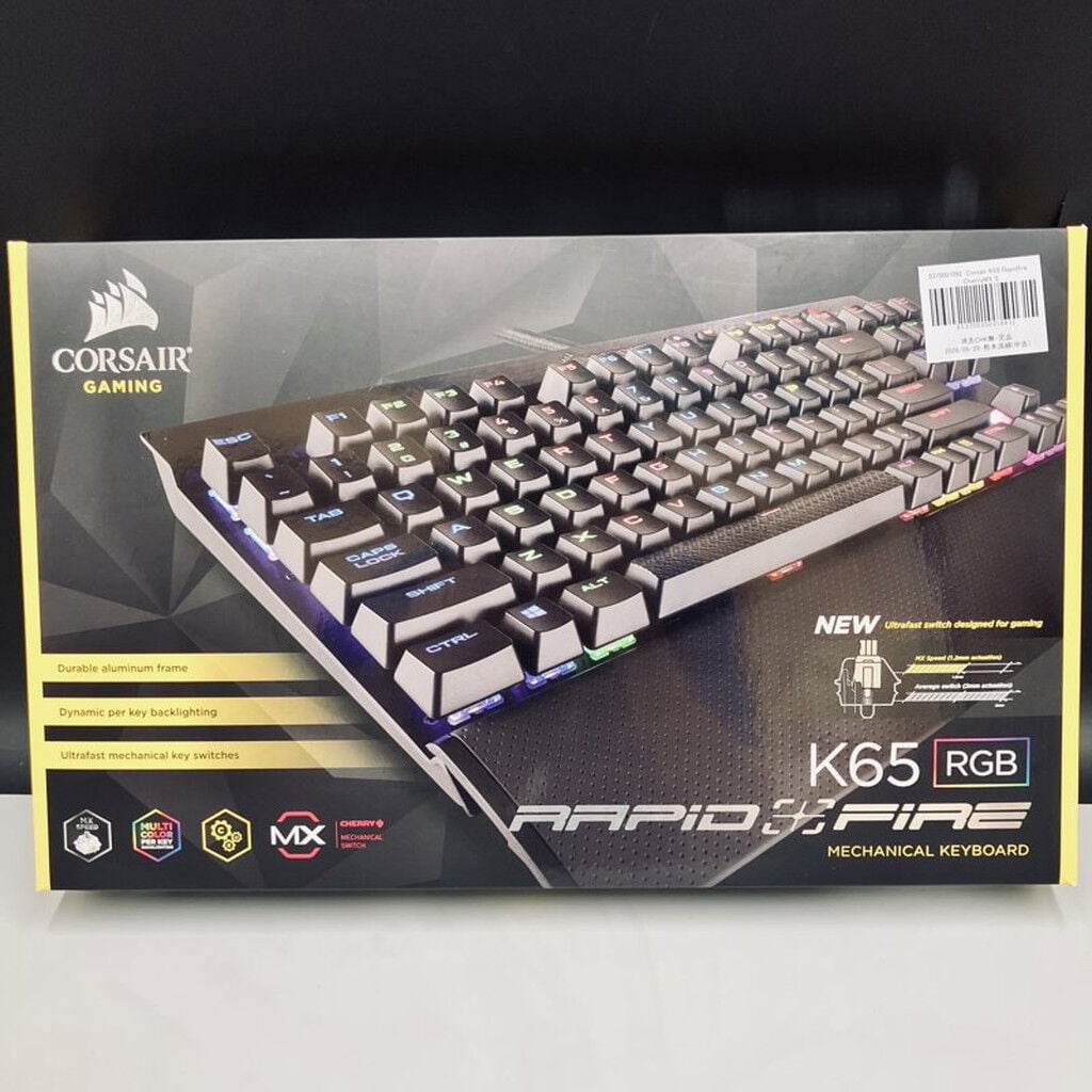中古 Corsair K65 Rapidfire CherryMX Speed RGB 5370001092 （374935