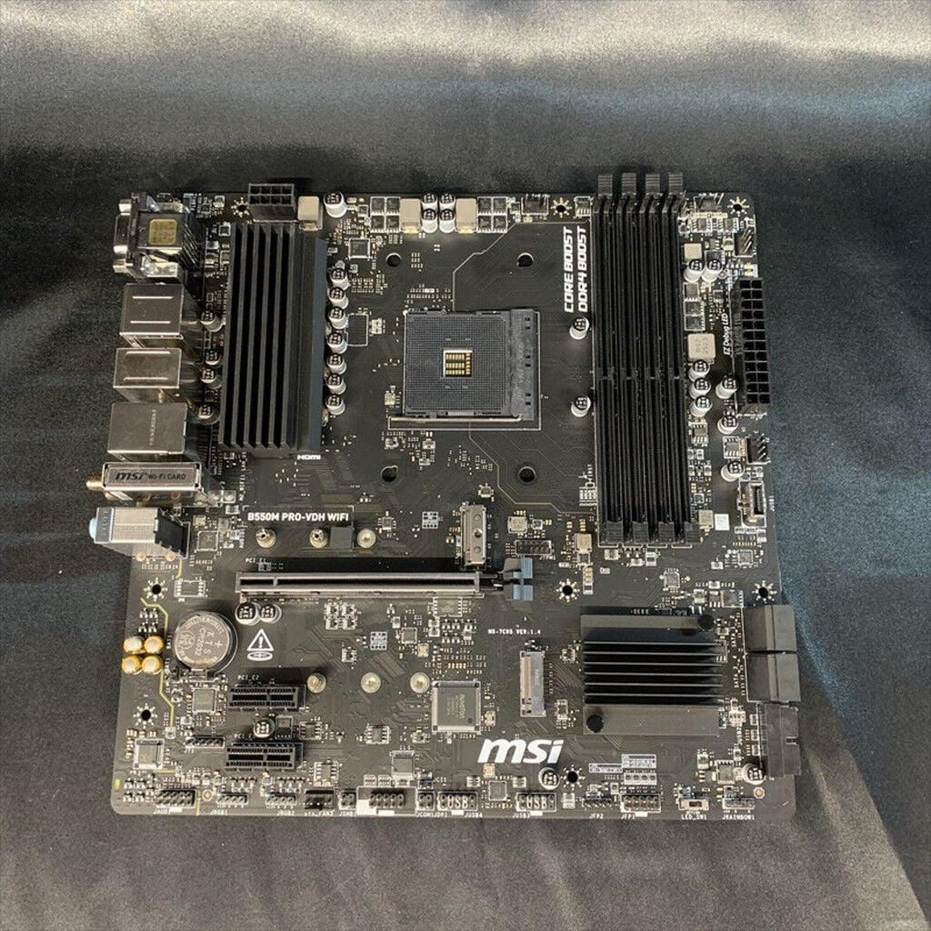 中古 MSI B550M PRO-VDH WIFI (B550 AM4 mATX DDR4) 142922 （381552