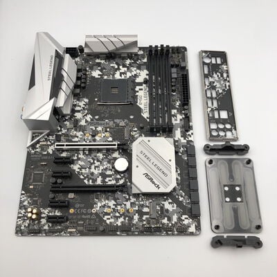 【甲府飯田店】中古  【付属品欠品】ASRock B450 Steel Legend (B450 AM4 ATX DDR4) 198038 