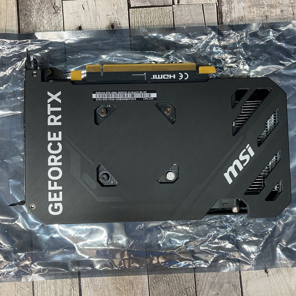 MSI GeForce RTX 4060 VENTUS 2X BLACK 中古 MSI 〔中古〕MSI GeForce RTX 4060 Ti VENTUS 2X BLACK 16G OC