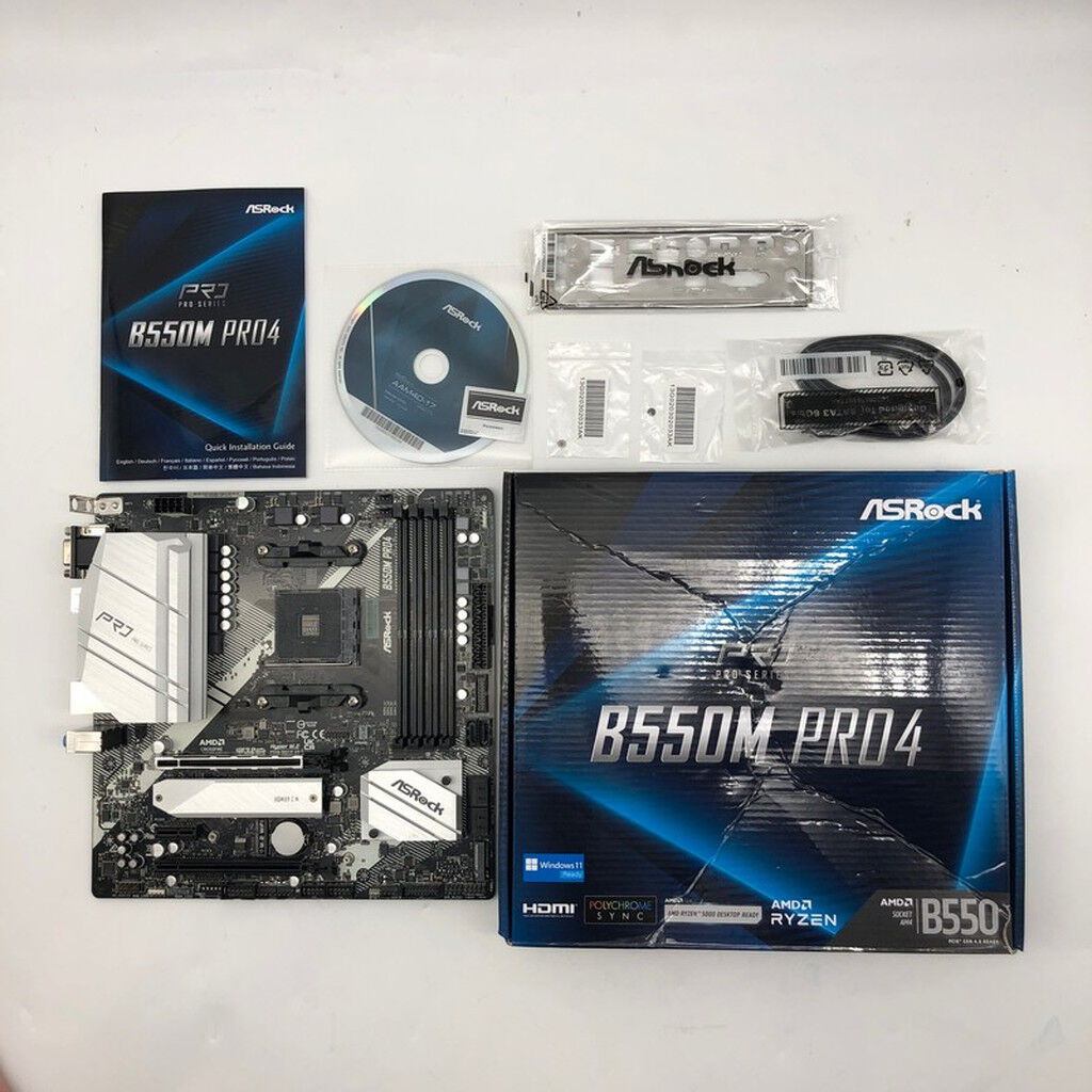 中古 ASRock B550M Pro4 (B550 AM4 mATX DDR4) 142938 （333219