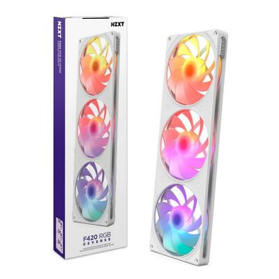 NZXT  F420 RGB Reverse V2 White RF-R242R-WF (420mm ARGB ホワイト リバースファン) 
